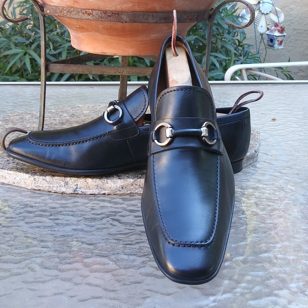 🆕 !!!!SOLD!!!! Magnanni Black Horsebit Loafers - Picture 2 of 9